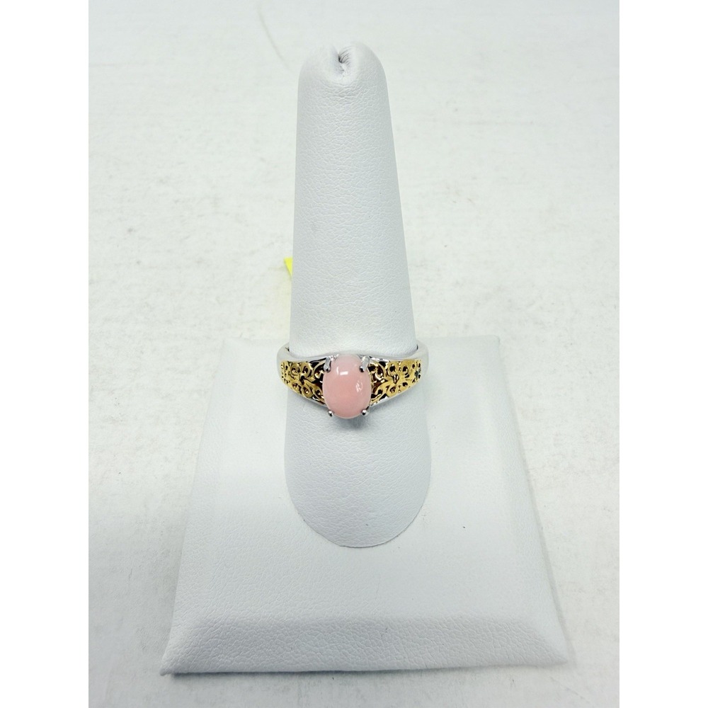 Shop LC Peruvian Pink Opal Vermeil Size 9 Ring in‎ YG/Sterling Silver 5629